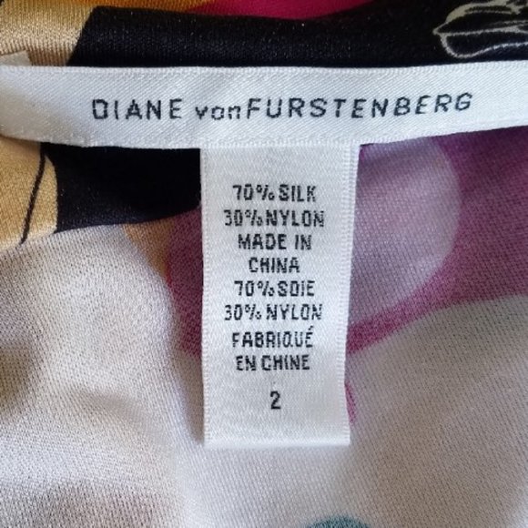 DIANE VON FURSTENBERG Eliot Multi Color Silk Dress - Picture 5 of 5